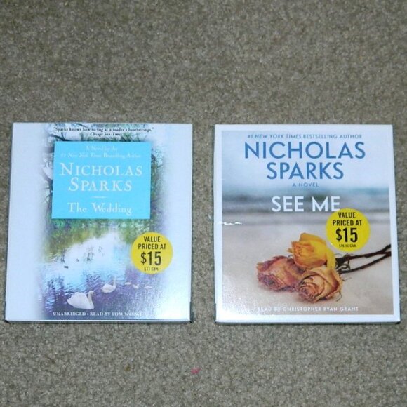 THE WEDDING and SEE ME Two (2) Audio Books Nicholas Sparks Bundle - Picture 1 of 5